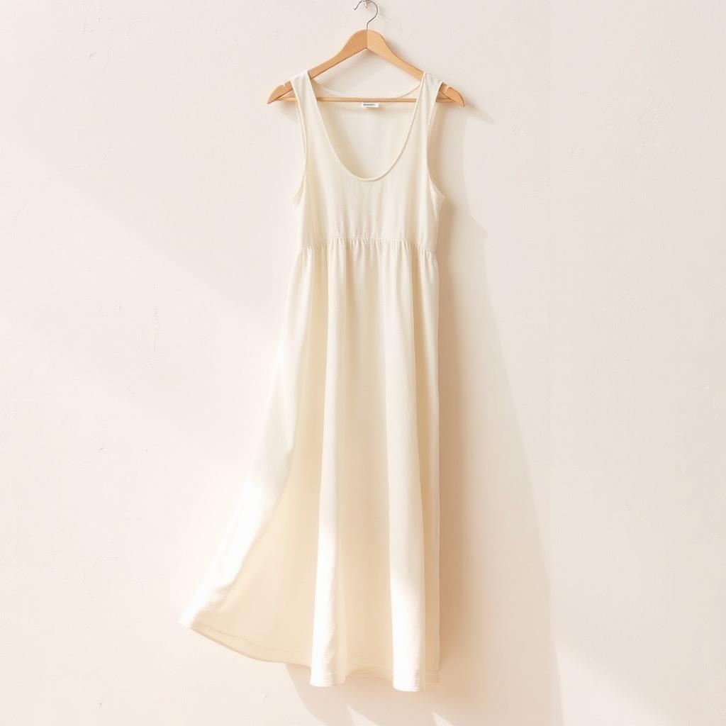 Vestido de lino colgado